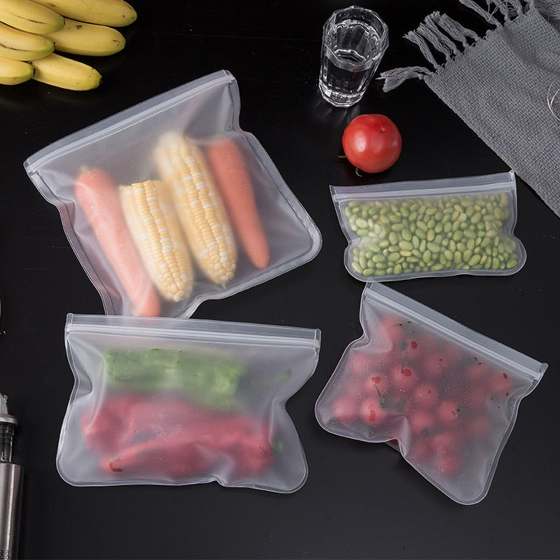 silicone food storage bag reusable stand